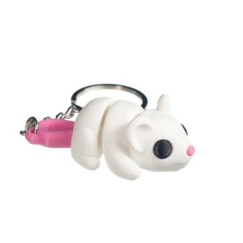 Mysz biała - brelok do kluczy